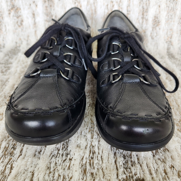 Ziera "Allsorts" Super Support Black Leather Sneaker Shoes | Women's Size 39.5 - Picture 3 of 12